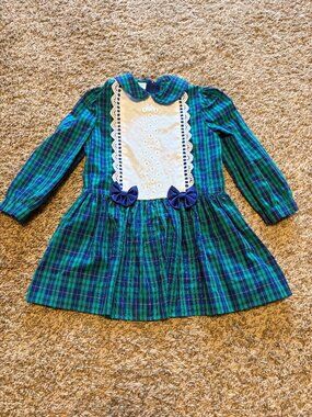 Vintage Rare Editions plaid collared dress